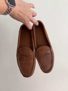 Quoddy Women's Brown Leather Penny Loafers